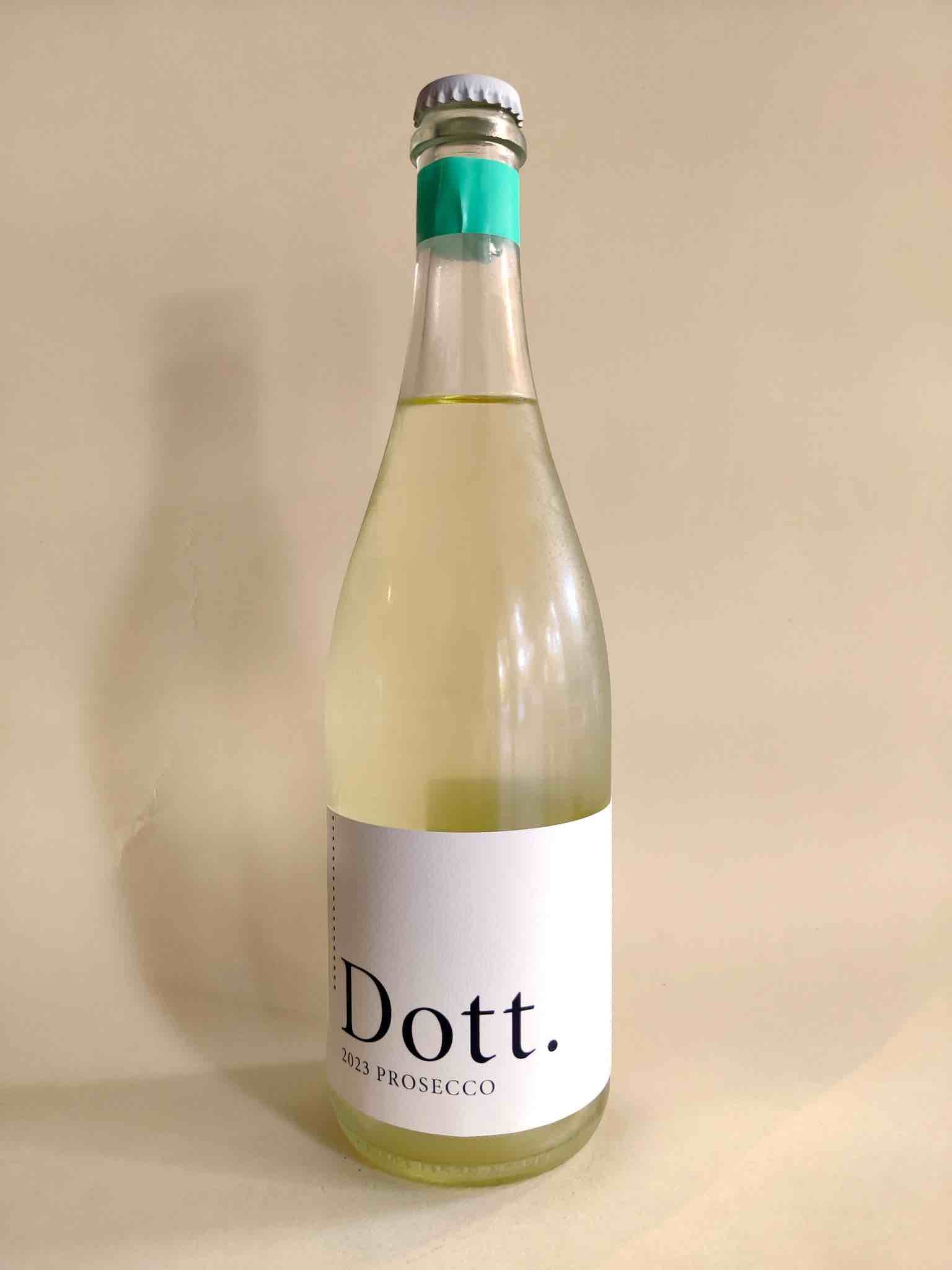 A bottle of 2023 Chalmers Dott Prosecco from the Murray Darling, Victoria. 