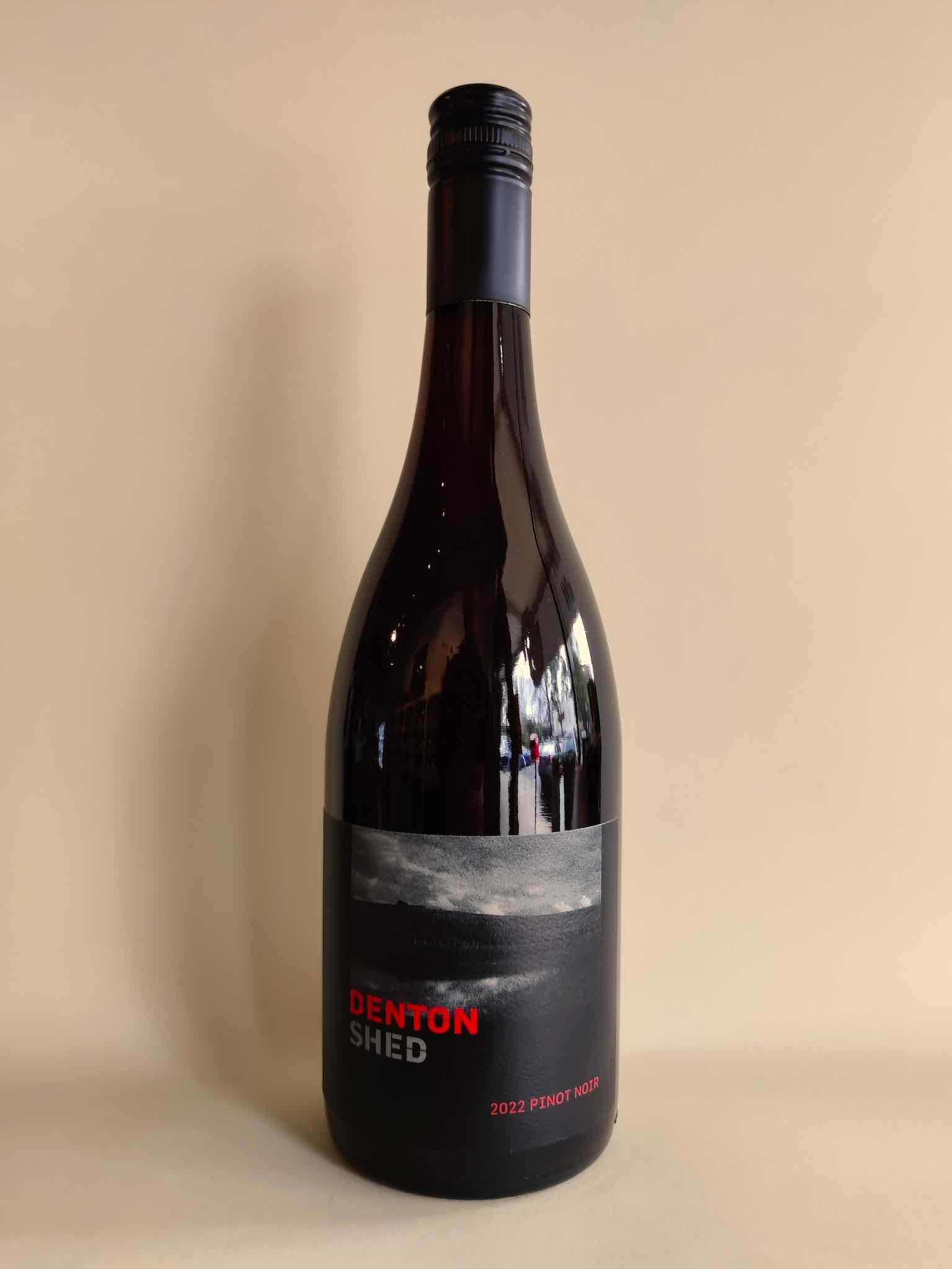 A bottle of Denton Shed Pinot Noir from the Yarra Valley, Victoria.