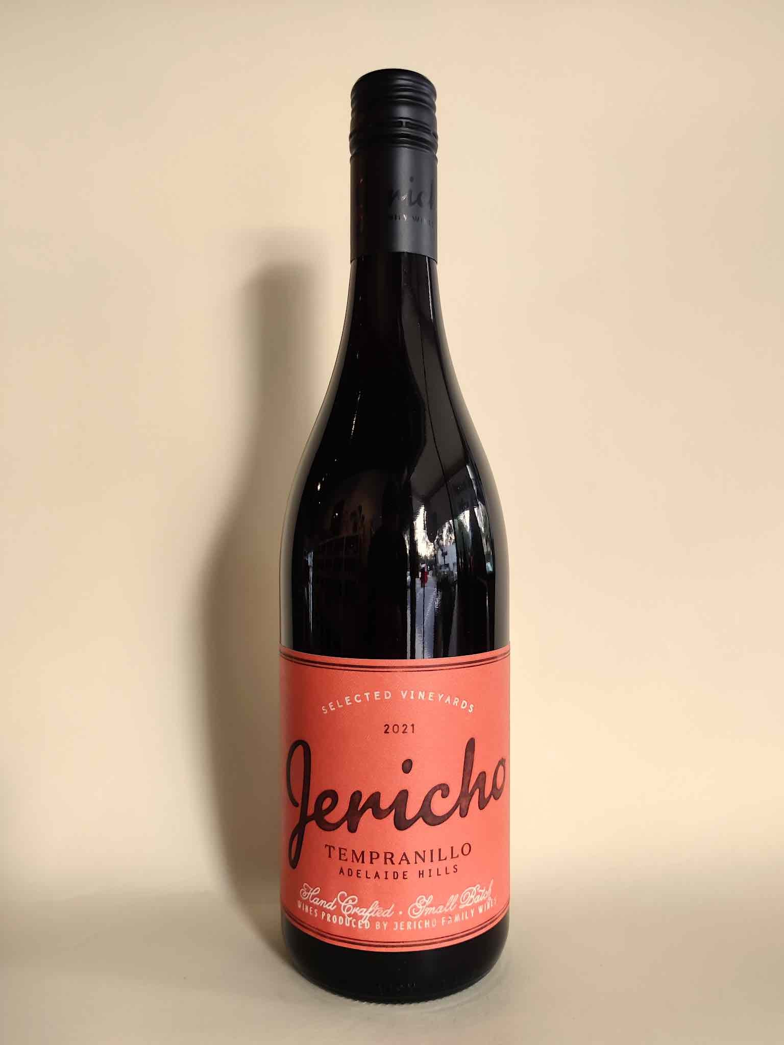 A bottle of Jericho Tempranillo from the Adelaide Hills, South Australia. 