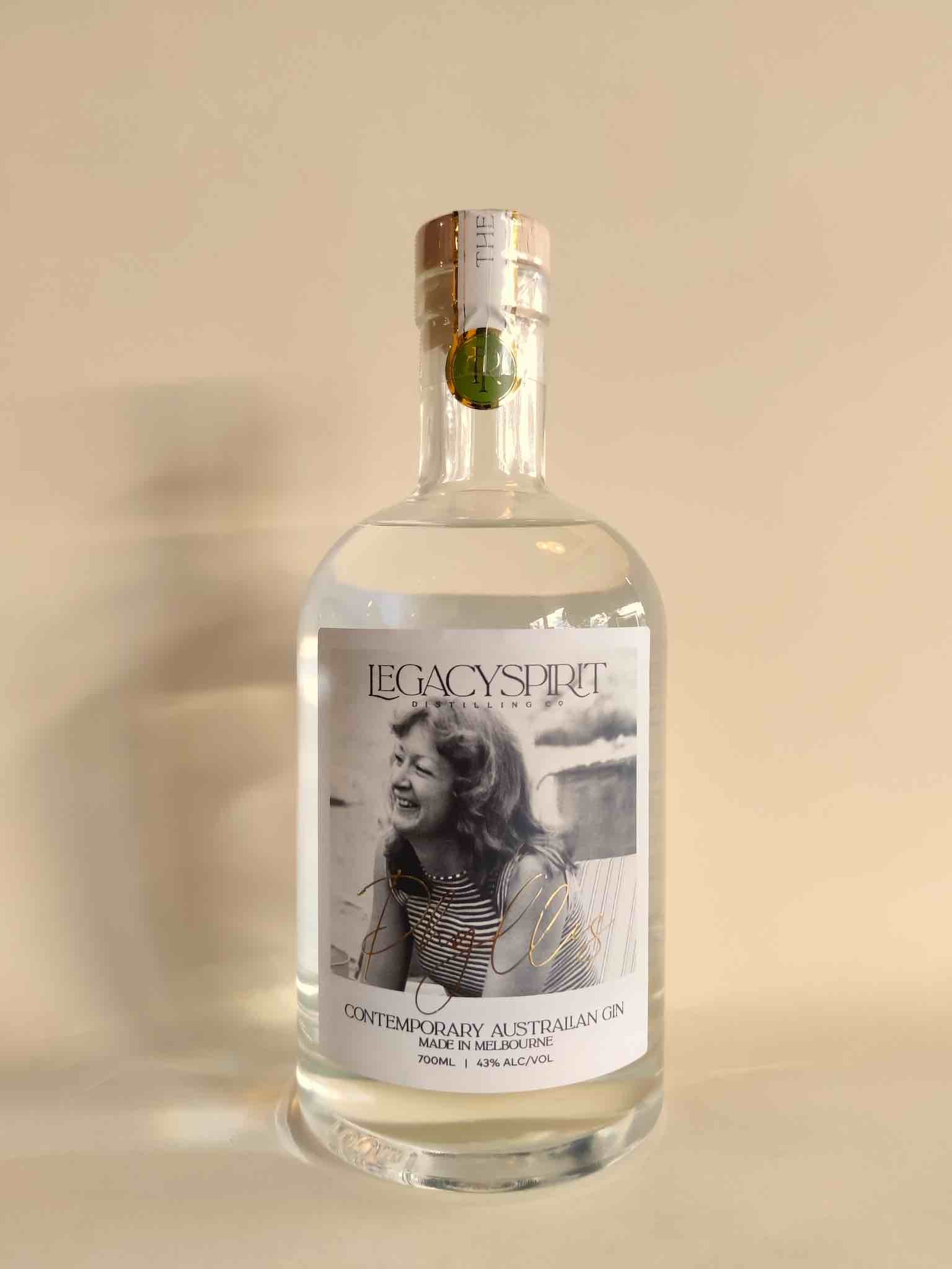 A 700ml bottle of RT Legacy Spirit "Phyllis" Australian Gin. 