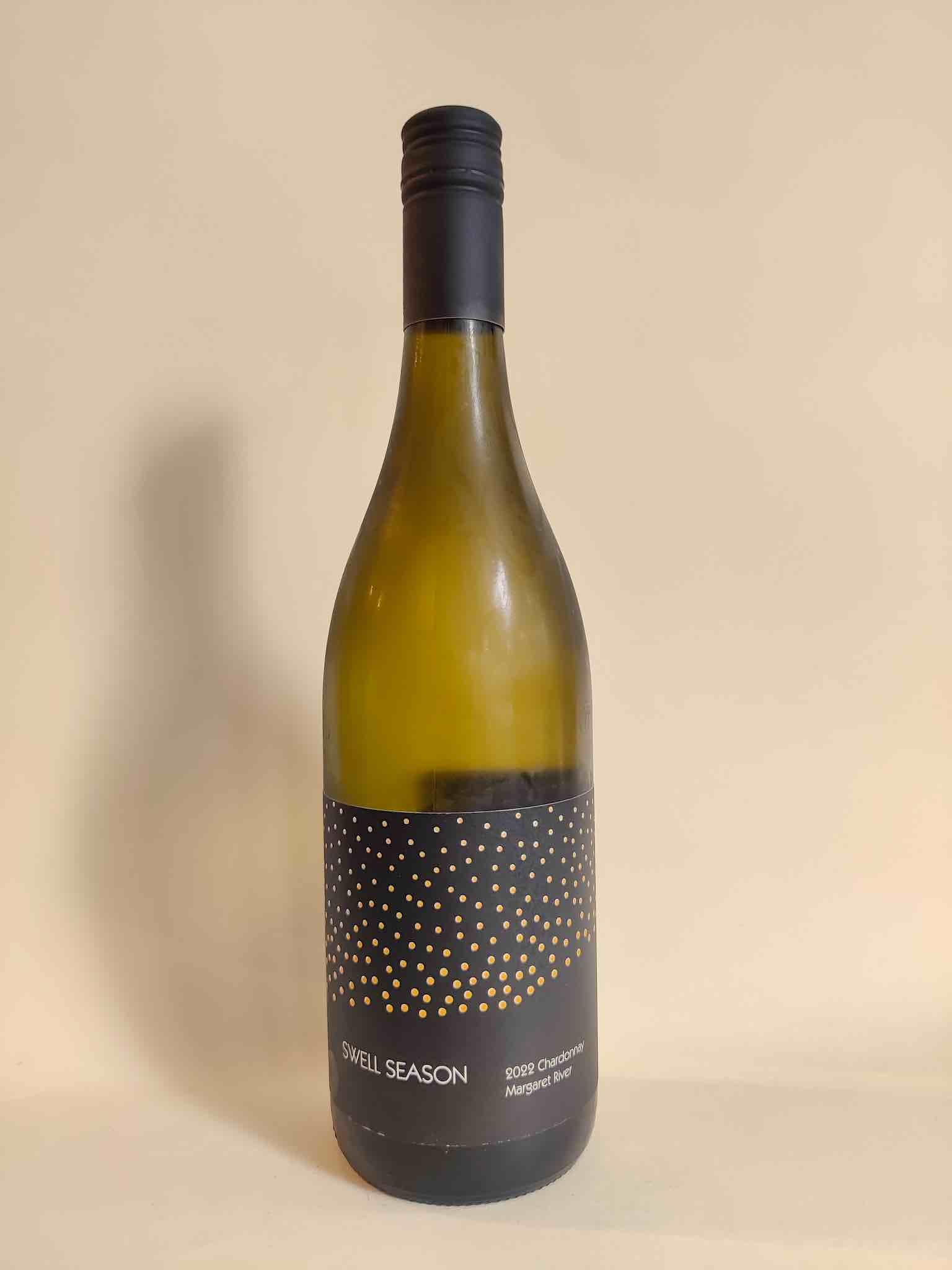 A bottle of 2022 Swell Season Chardonnay from Margaret River, Western Australia. 