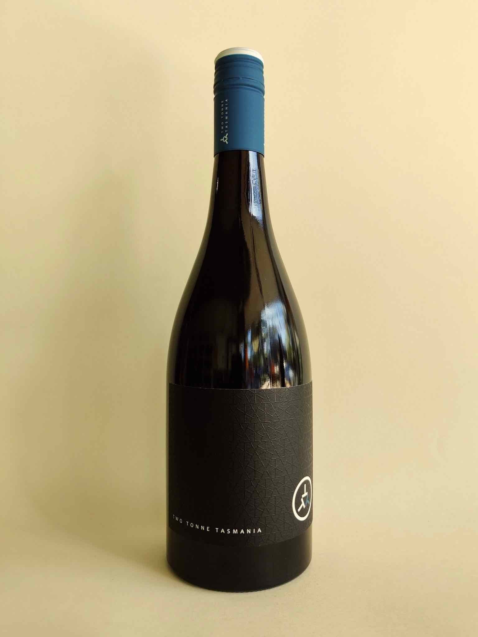 A bottle of Two Tonne Tasmania TMV Pinot Noir from Tamar Valley, Tasmania.