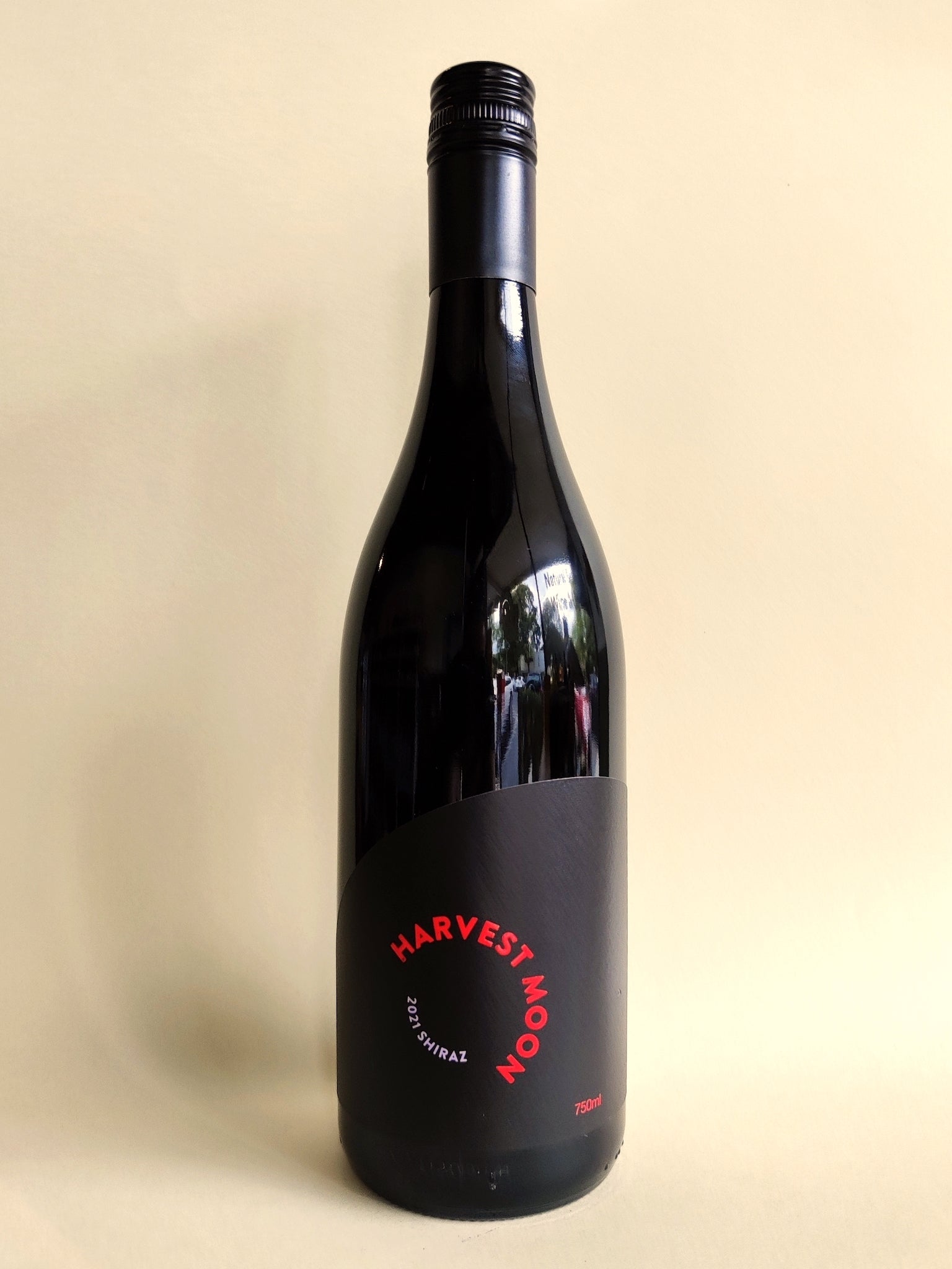 A bottle of Harvest Moon Shiraz from Central Victoria. 