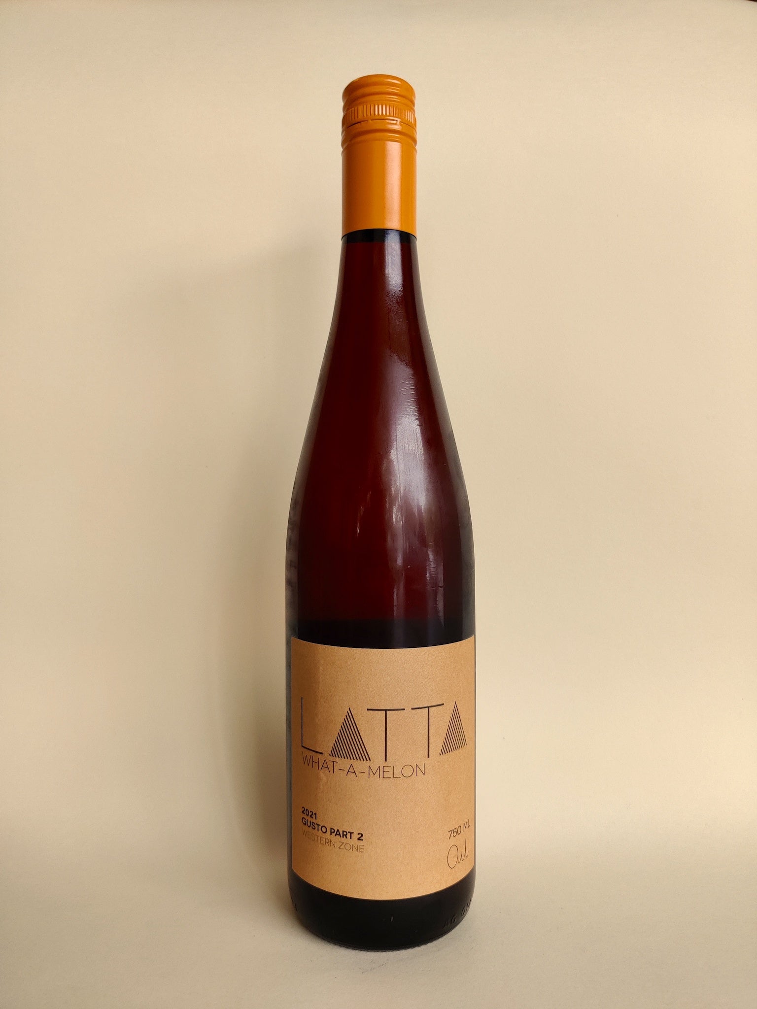 A bottle of Latta What-a-Melon Rosé from the Pyrenees, Victoria. 