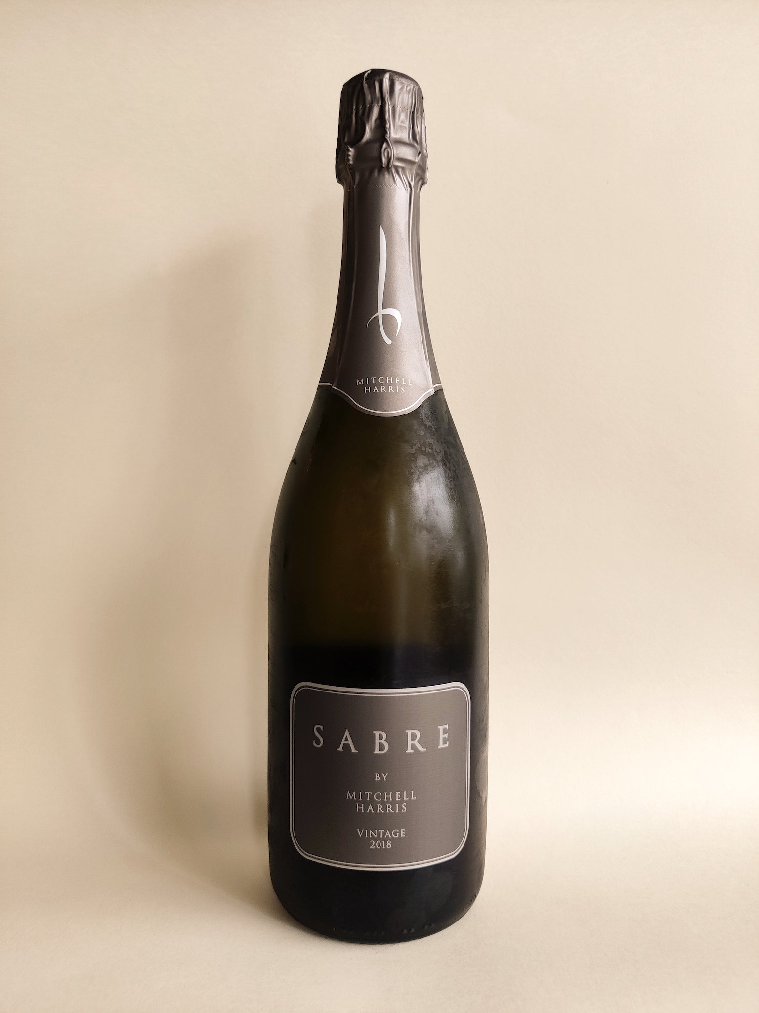 A bottle of 2018 Mitchell-Harris Sabre Sparkling Wine from Victoria.