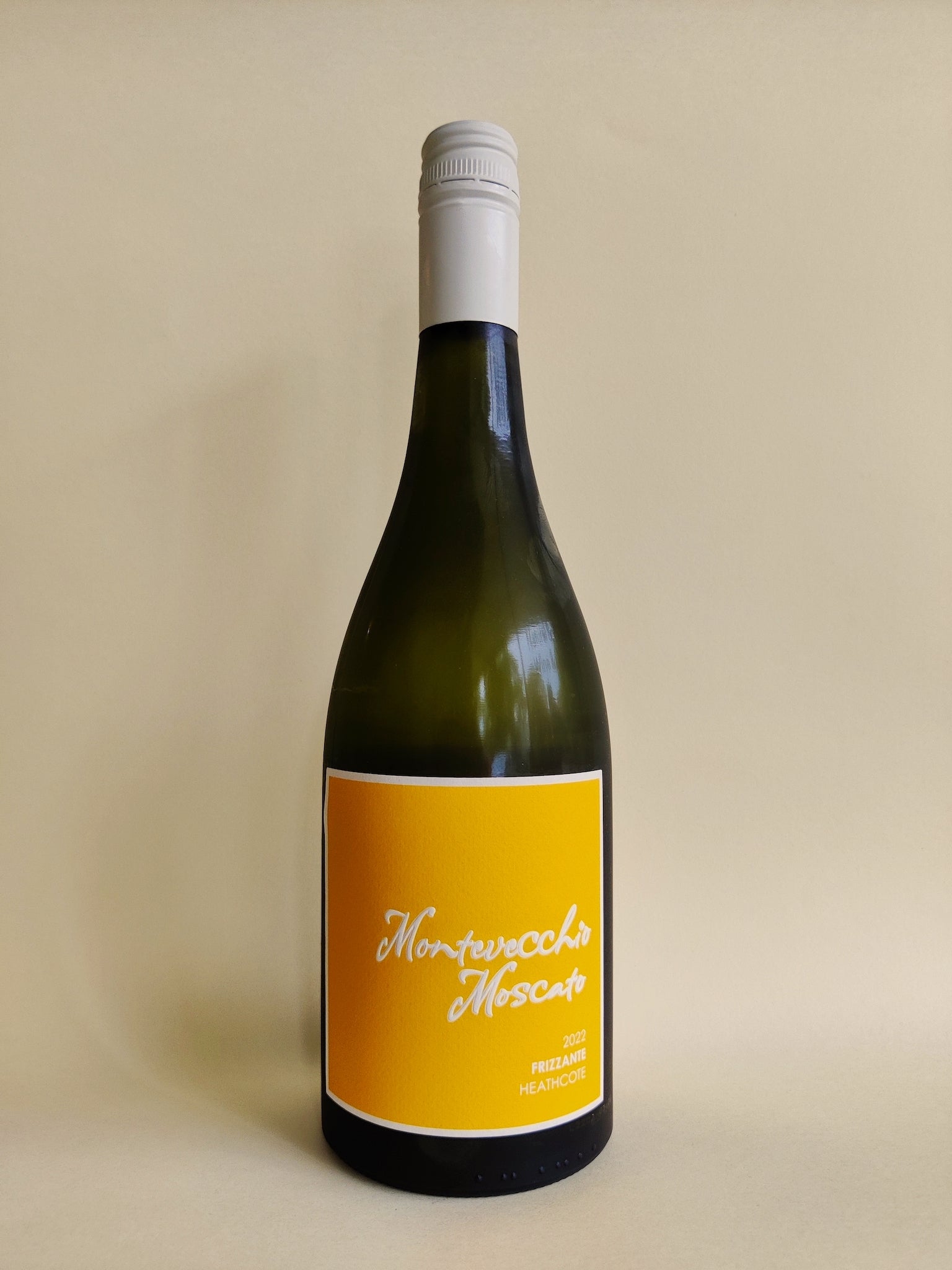 A bottle of Montevecchio Moscato from Heathcote, Victoria. 
