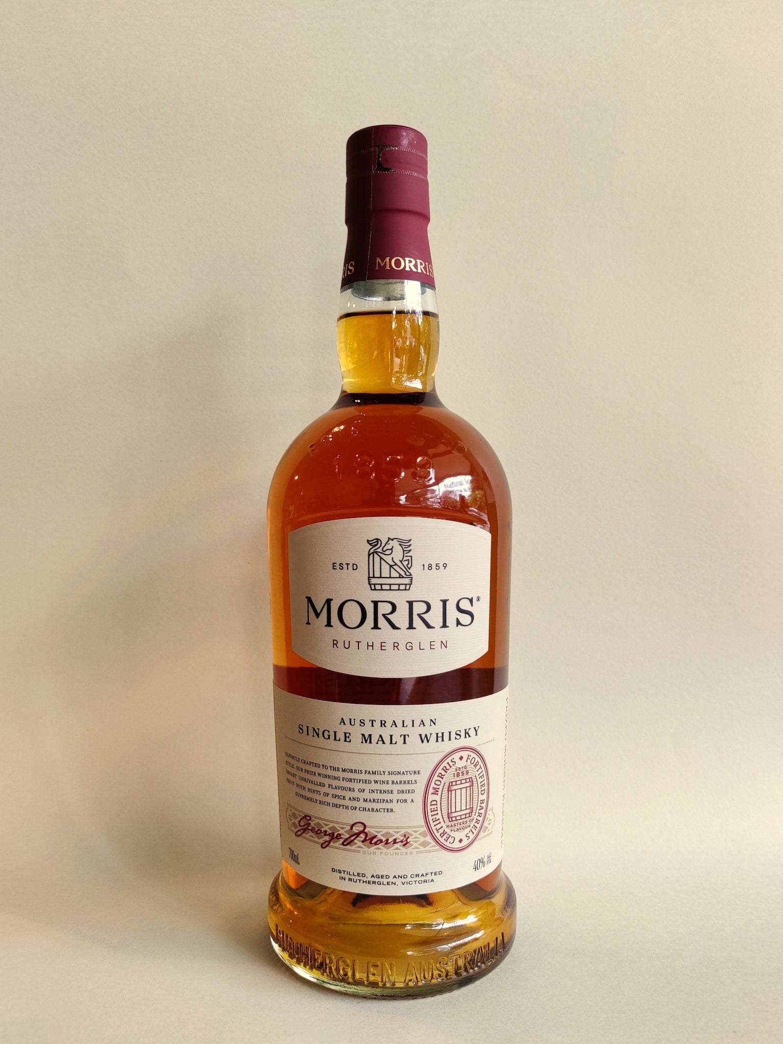 Morris Signature Single Malt Whisky from Rutherglen, Victoria.