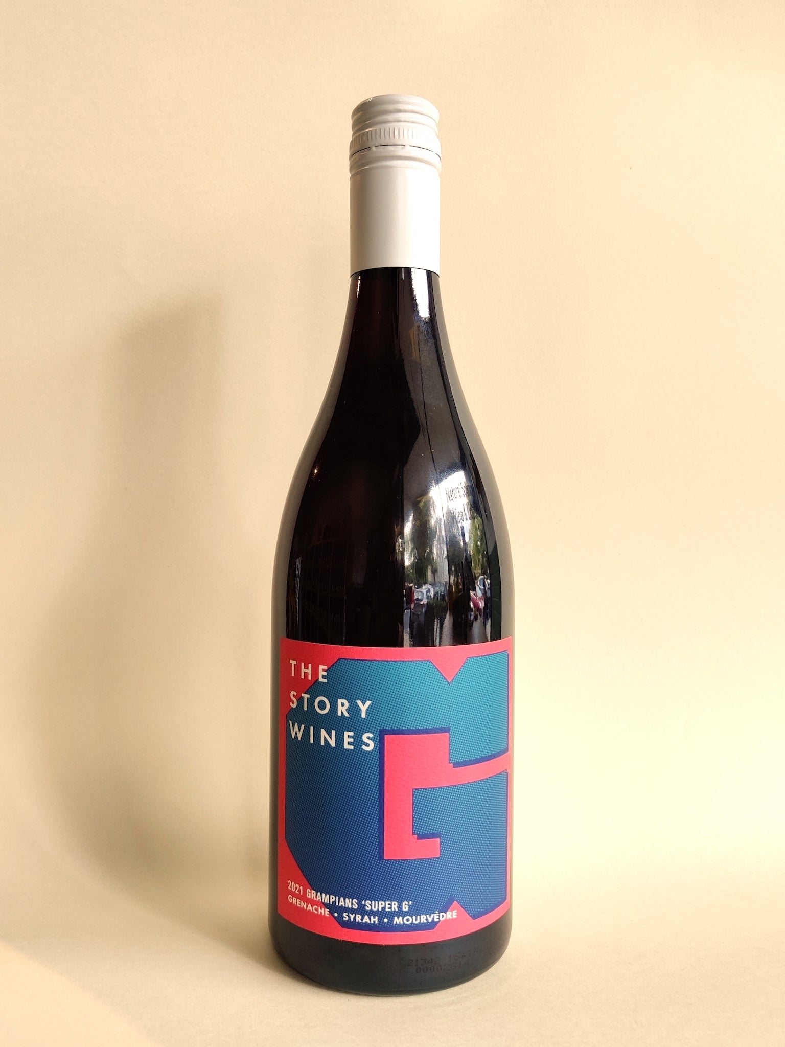 The Story Super G Grenache/Syrah/Mourvedre from the Grampians, Victoria. 